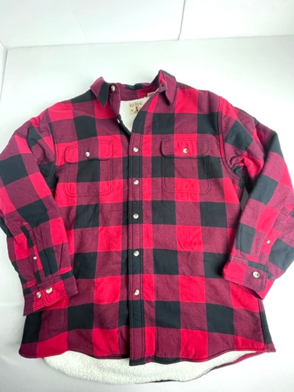 RedHead Brand Co. Sherpa Lined Buffalo Plaid Flannel Shirt Jacket Men’s XL